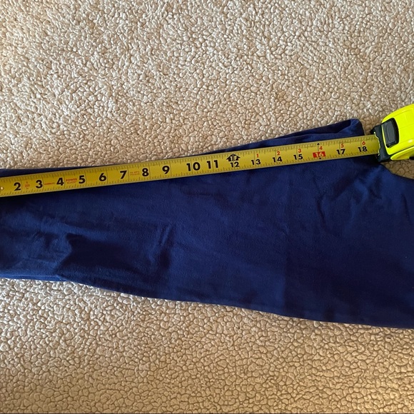 Svelte, Grommet Capri, Body Shaping Crop Leggings. Blue Small. - Picture 5 of 7